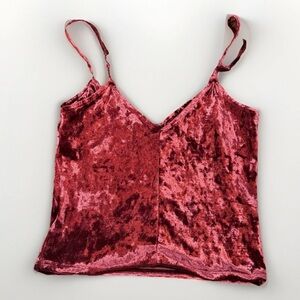 FOREVER 21 Crushed Velvet Coquette Baddie Women’s Tank Top Vintage S whimsygoth